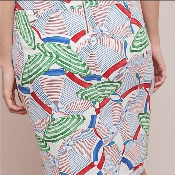 Anthropologie CONVERSATIONS Limited Edition Umbrella Print Skirt - Picture 6 of 9